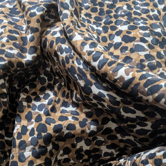 Old Navy Leopard Fit & Flare Dress Double Ruffle Sleeves | Drawstring Waist XXL - Picture 11 of 13